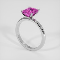 3.50 Ct. Purplish Pink Sapphire Ring, Platinum 950 2