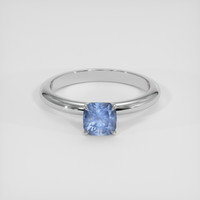 1.00 Ct. Purplish Blue Sapphire Ring, Platinum 950 1