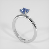 1.00 Ct. Purplish Blue Sapphire Ring, Platinum 950 2