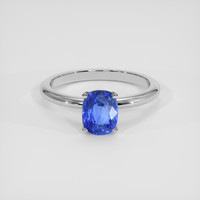 1.14 Ct. Blue Sapphire Ring, Platinum 950 1