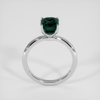3.03 Ct. Bluish Green Sapphire Ring, Platinum 950 3