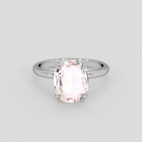 3.58 Ct. Peach Sapphire Ring, Platinum 950 1