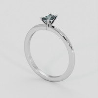 0.33 Ct. Bluish Green Sapphire Ring, Platinum 950 2