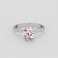 2.25 Ct. Pink Sapphire Ring, Platinum 950 1