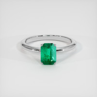 0.89 Ct. Emerald Ring, Platinum 950 1