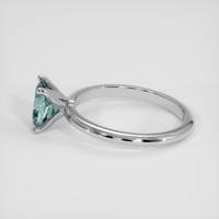 1.43 Ct. Greenish Blue Sapphire Ring, Platinum 950 4