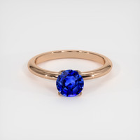 1.09 Ct. Blue Sapphire Ring, 14K Rose Gold 1