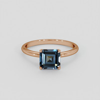 1.87 Ct. Blue Spinel Ring, 14K Rose Gold 1