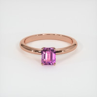0.88 Ct. Sapphire Ring, 14K Rose Gold 1