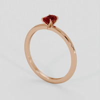 0.48 Ct. Ruby Ring, 14K Rose Gold 2