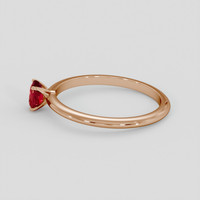 0.60 Ct. Ruby Ring, 14K Rose Gold 4