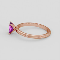 0.66 Ct. Pinkish Purple Sapphire Ring, 14K Rose Gold 4