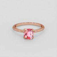 0.92 Ct. Padparadscha Sapphire Ring, 14K Rose Gold 1