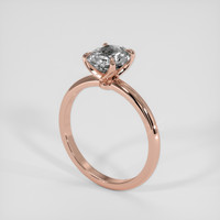 1.91 Ct. Grey Sapphire Ring, 14K Rose Gold 2