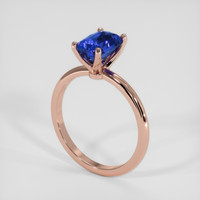 2.15 Ct. Blue Sapphire Ring, 14K Rose Gold 2
