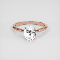 1.99 Ct. White Sapphire Ring, 14K Rose Gold 1