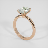 2.97 Ct. Grey Sapphire Ring, 14K Rose Gold 2