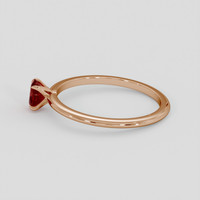 0.48 Ct. Ruby Ring, 18K Rose Gold 4
