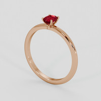 0.60 Ct. Ruby Ring, 18K Rose Gold 2