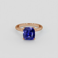 7.07 Ct. Blue Sapphire Ring, 18K Rose Gold 1