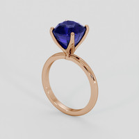7.07 Ct. Blue Sapphire Ring, 18K Rose Gold 2