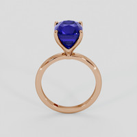 7.07 Ct. Blue Sapphire Ring, 18K Rose Gold 3