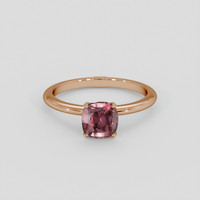1.47 Ct. Pinkish Brown Sapphire Ring, 18K Rose Gold 1