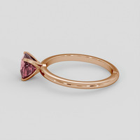 1.47 Ct. Pinkish Brown Sapphire Ring, 18K Rose Gold 4