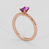 0.66 Ct. Pinkish Purple Sapphire Ring, 18K Rose Gold 2