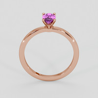 0.66 Ct. Pinkish Purple Sapphire Ring, 18K Rose Gold 3