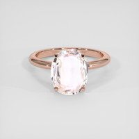 3.58 Ct. Peach Sapphire Ring, 18K Rose Gold 1
