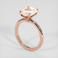 3.58 Ct. Peach Sapphire Ring, 18K Rose Gold 2