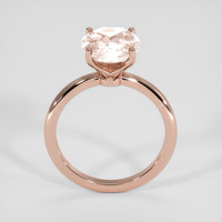 3.58 Ct. Peach Sapphire Ring, 18K Rose Gold 3