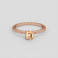 0.55 Ct. Padparadscha Sapphire Ring, 18K Rose Gold 1