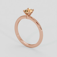 0.55 Ct. Padparadscha Sapphire Ring, 18K Rose Gold 2