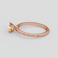 0.55 Ct. Padparadscha Sapphire Ring, 18K Rose Gold 4