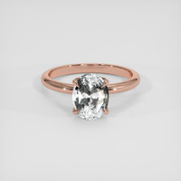 3.35 Ct. White Sapphire Ring, 18K Rose Gold 1