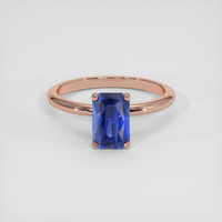 2.15 Ct. Blue Sapphire Ring, 18K Rose Gold 1