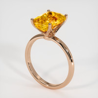 4.52 Ct. Orange Sapphire Ring, 18K Rose Gold 2
