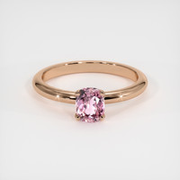 0.92 Ct. Purplish Pink Sapphire Ring, 18K Rose Gold 1
