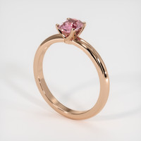 0.92 Ct. Purplish Pink Sapphire Ring, 18K Rose Gold 2