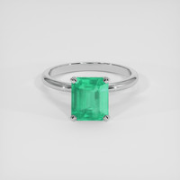 2.23 Ct. Emerald Ring, Silver 1