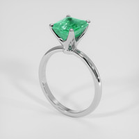 2.23 Ct. Emerald Ring, Silver 2