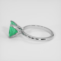 2.23 Ct. Emerald Ring, Silver 4