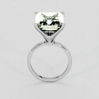 8.84 Ct. Mint Green Prasiolite Ring, Silver 3