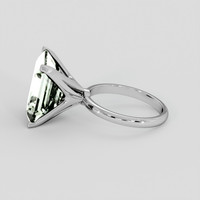 8.84 Ct. Mint Green Prasiolite Ring, Silver 4