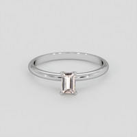 0.39 Ct. Peach Sapphire Ring, Silver 1
