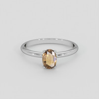 0.71 Ct. Brown Sapphire Ring, Silver 1