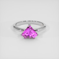 1.58 Ct. Pinkish Purple Sapphire Ring, Silver 1