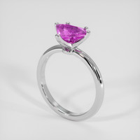 1.58 Ct. Pinkish Purple Sapphire Ring, Silver 2